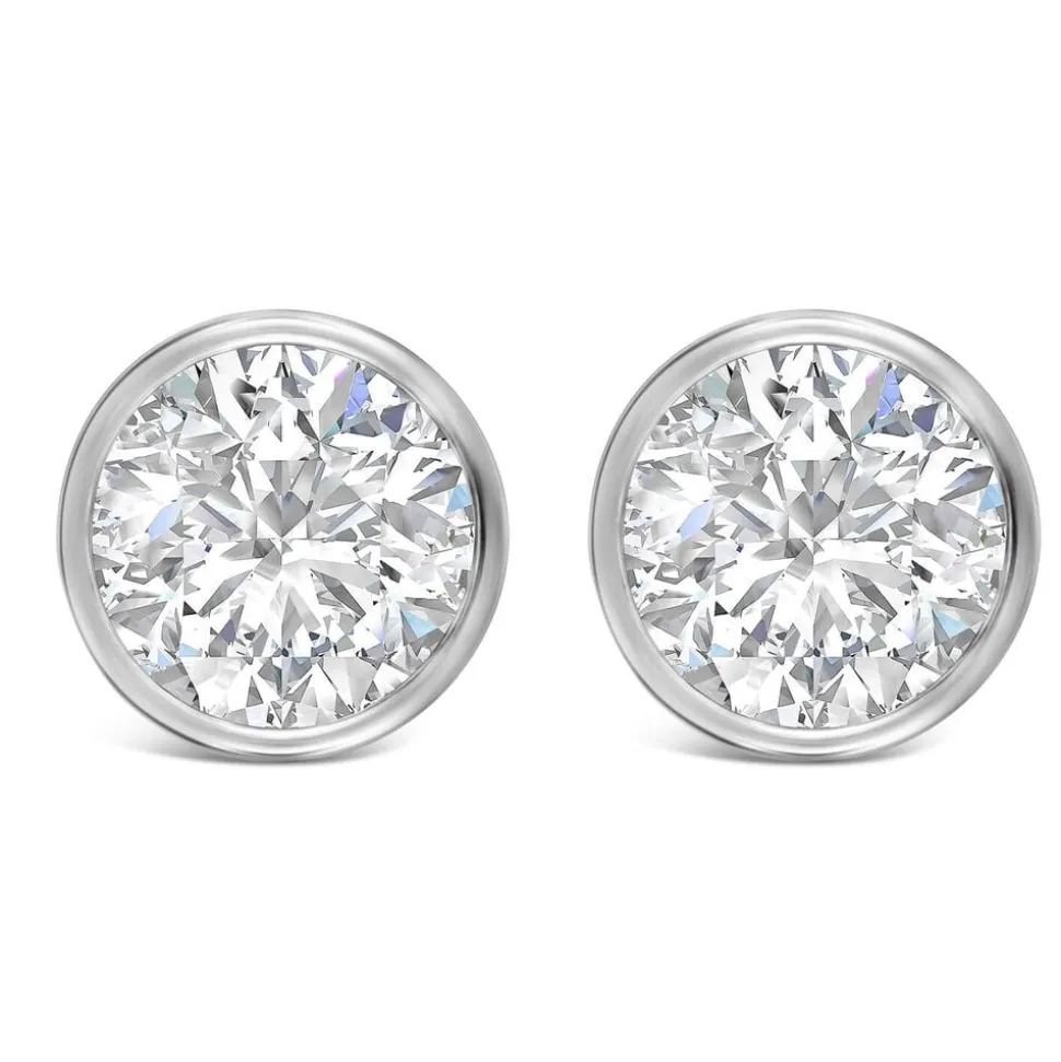 9ct White Gold Cubic Zirconia Stud Earrings