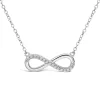 9ct White Gold Cubic Zirconia Set Infinity Necklet