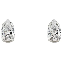 9ct White Gold Cubic Zirconia Stud Earrings