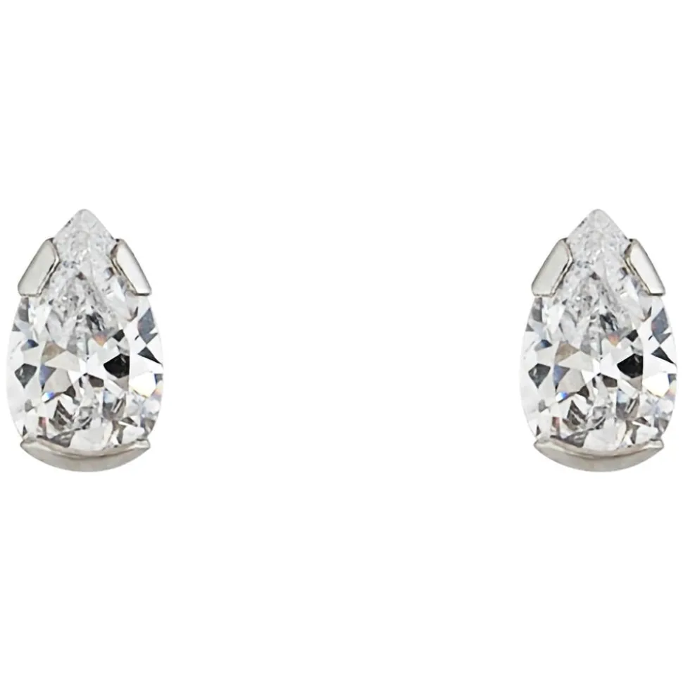 9ct White Gold Cubic Zirconia Stud Earrings