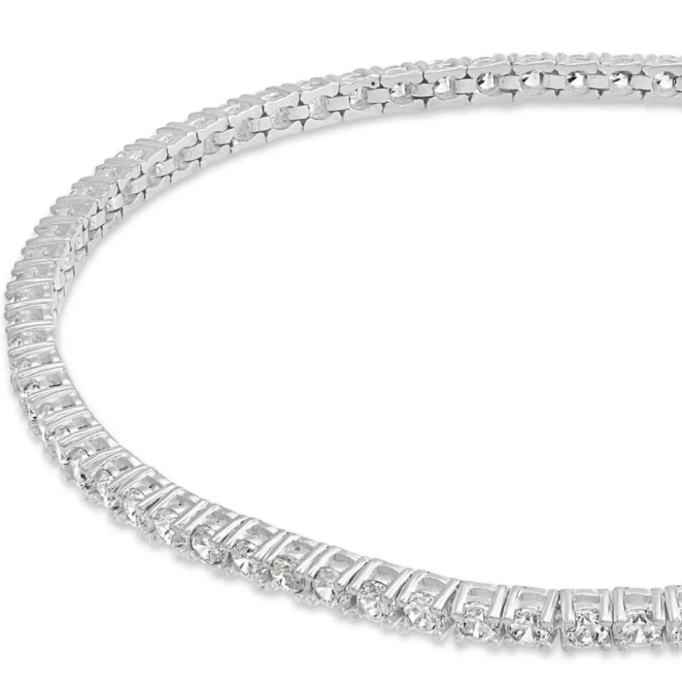 9ct White Gold Cubic Zirconia Tennis Bracelet