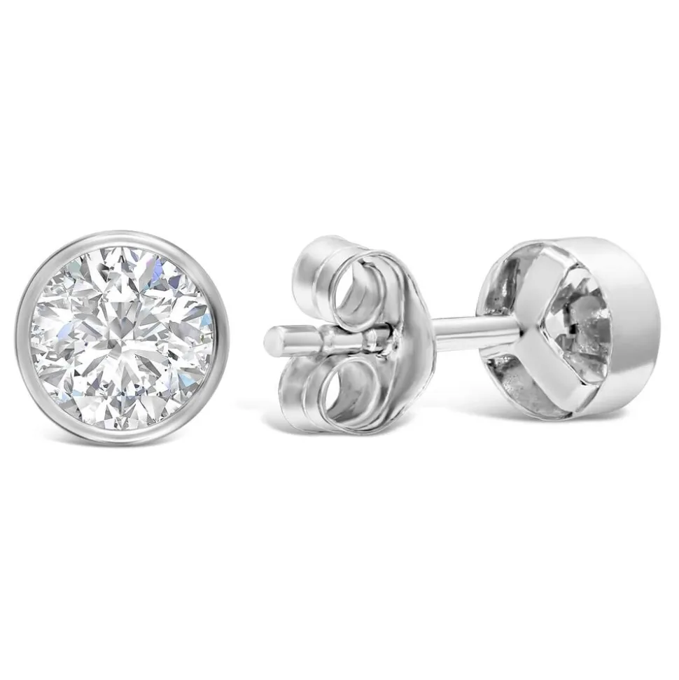 9ct White Gold Cubic Zirconia Stud Earrings