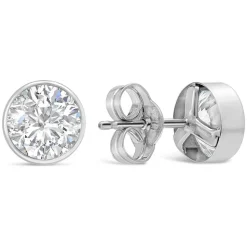 9ct White Gold Cubic Zirconia Stud Earrings