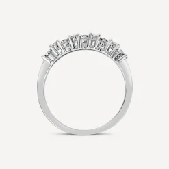 9ct White Gold Diamond Illusion Claw Set 0.25ct Diamond Eternity Ring