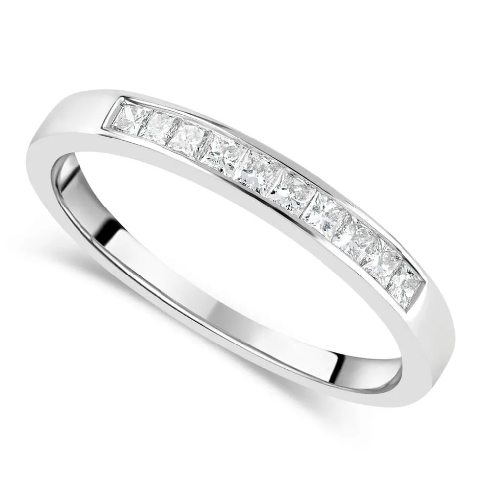 18ct White Gold Diamond 2mm Wedding Ring