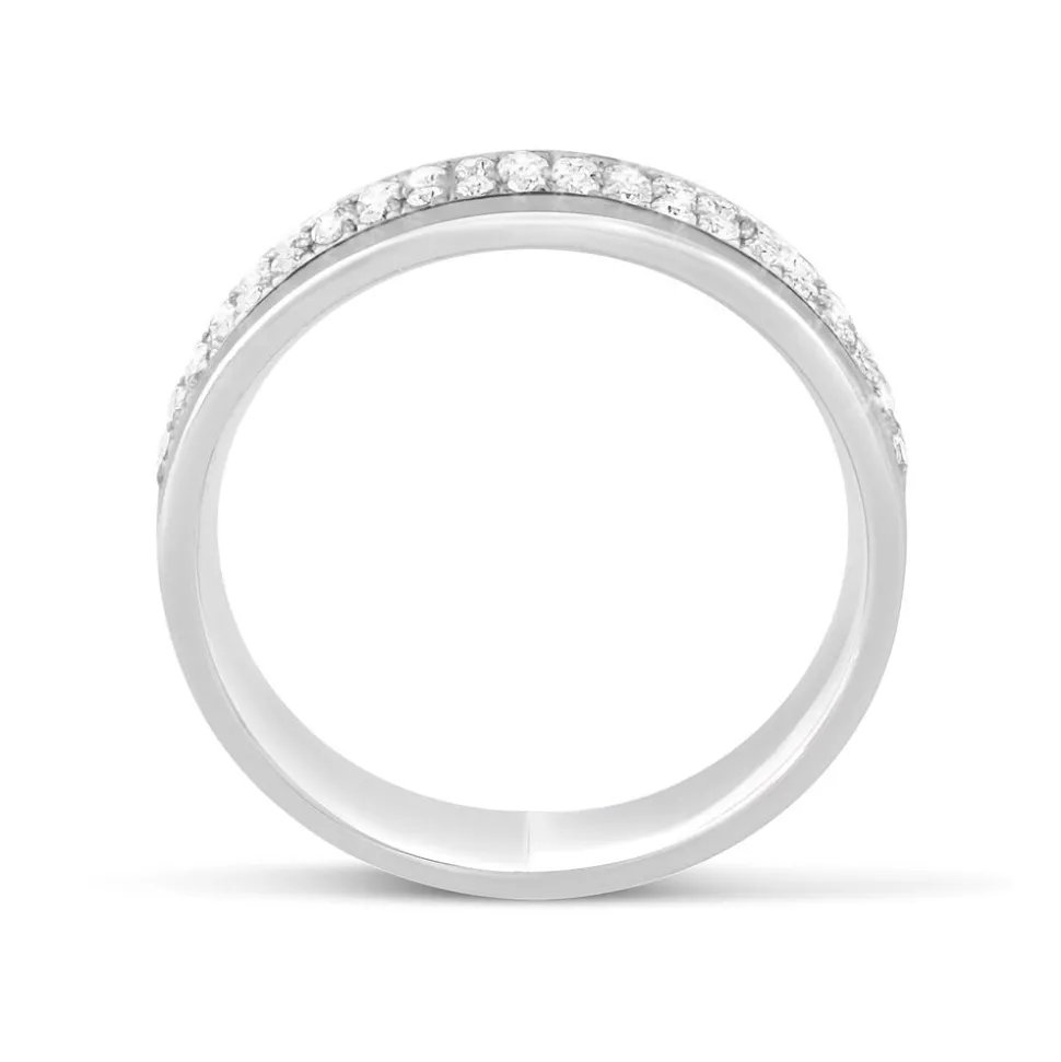 18ct White Gold Diamond 1.5mm Wedding Ring