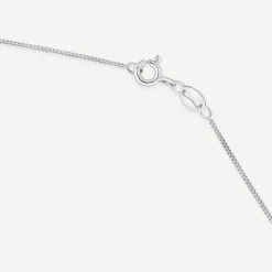 9ct White Gold Diamond Set Open Double Curve Necklet
