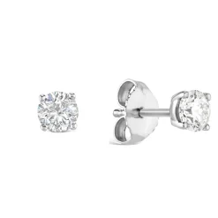 18ct White Gold Diamond Stud Earrings