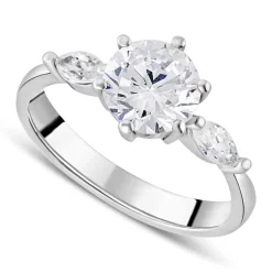 9ct White Gold Dress Ring