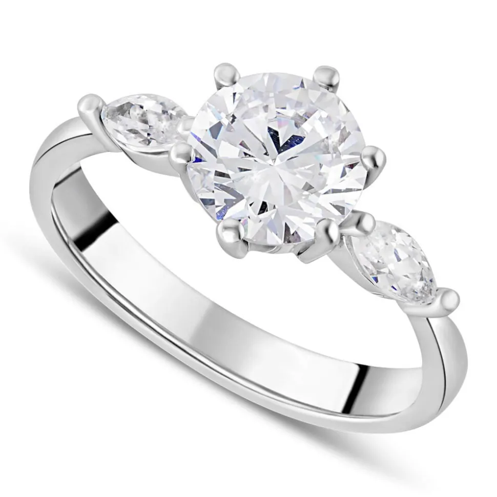9ct White Gold Dress Ring