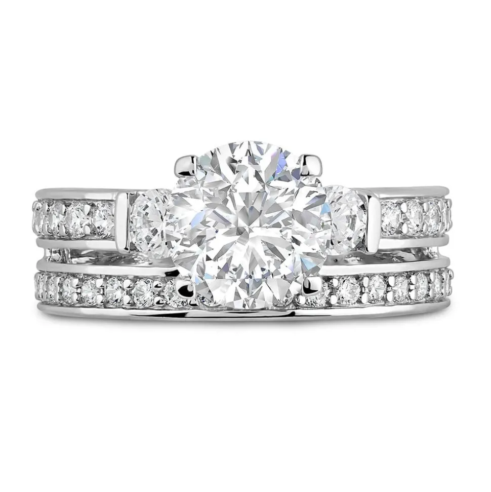 9ct White Gold Dress Ring