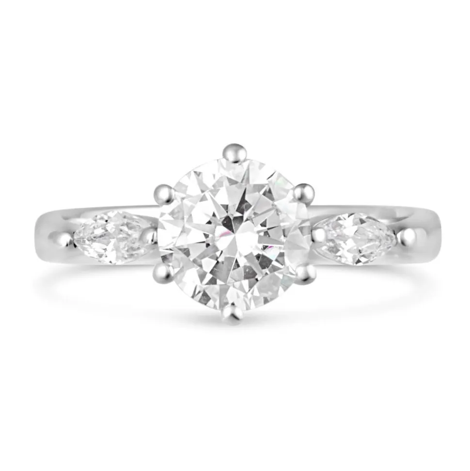 9ct White Gold Dress Ring