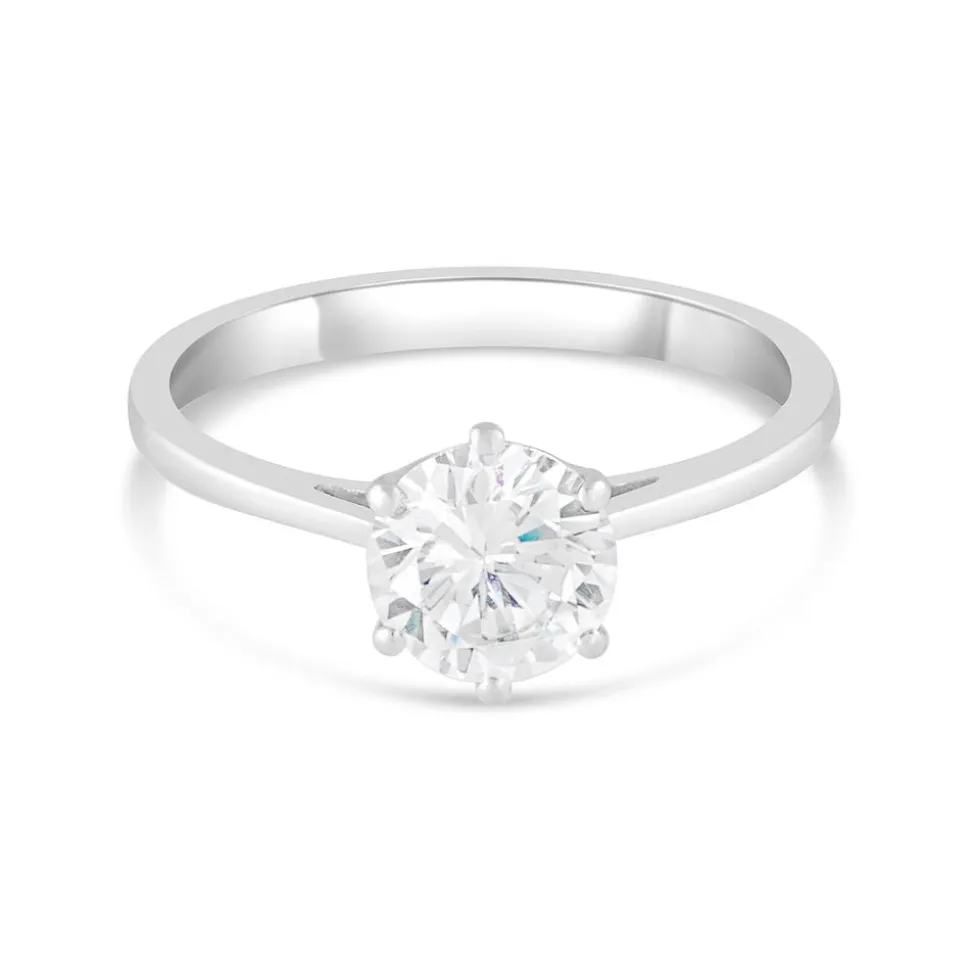 9ct White Gold Dress Ring