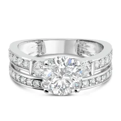 9ct White Gold Dress Ring