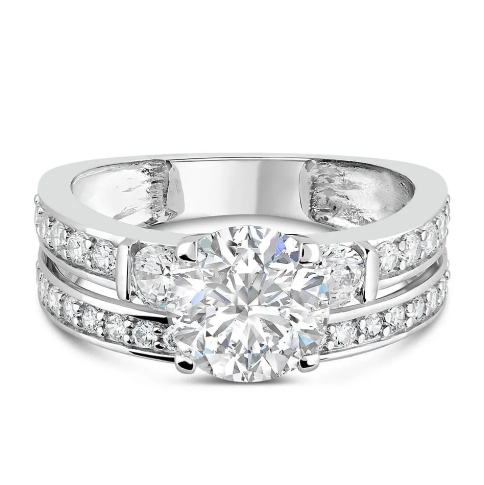 9ct White Gold Dress Ring
