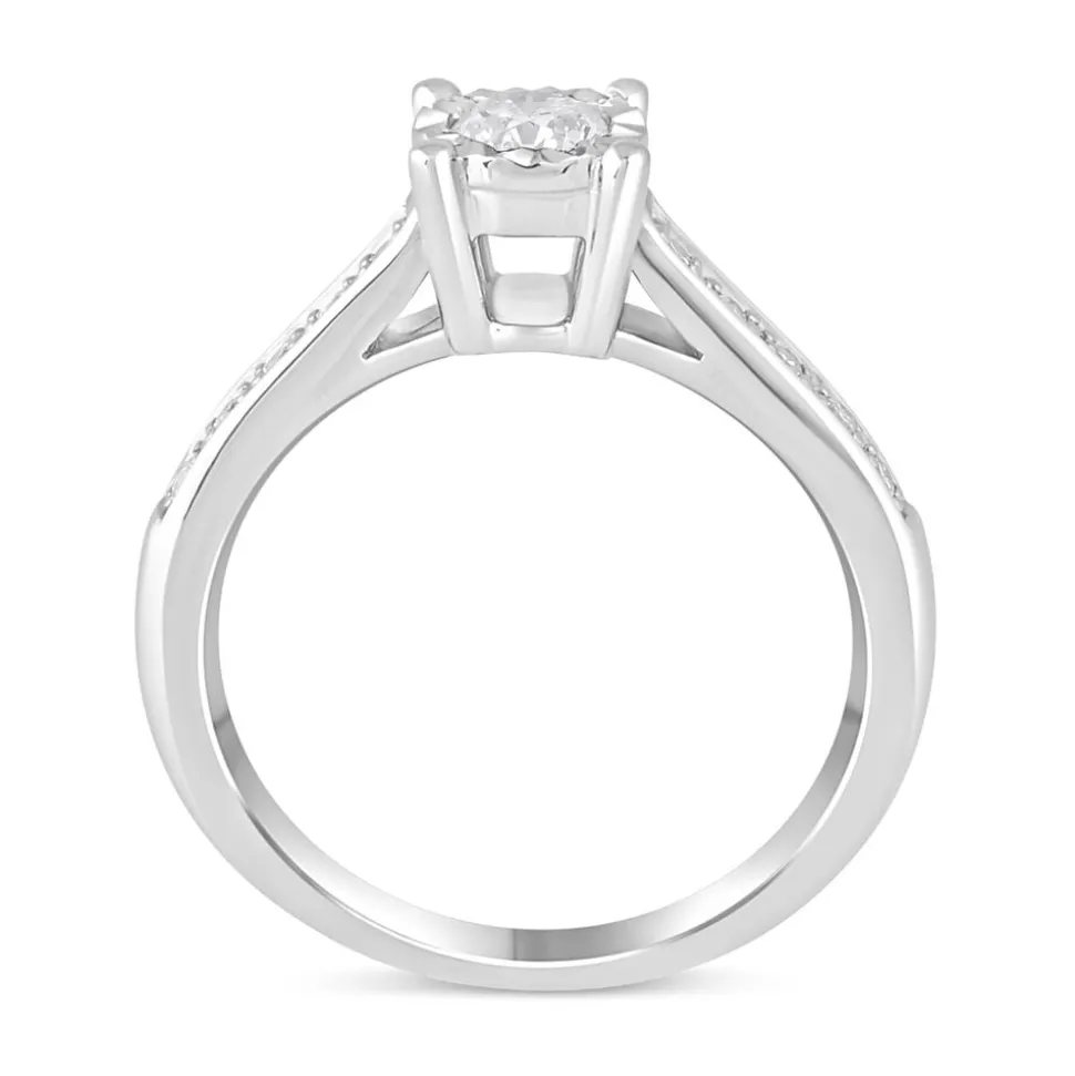 9ct White Gold Engagement Ring