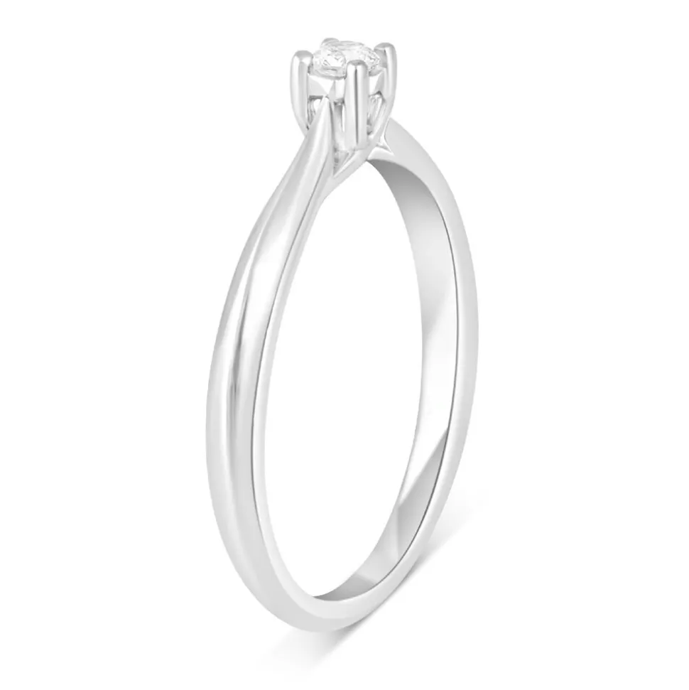 9ct White Gold Engagement Ring