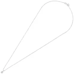 9ct White Gold Four Claw Diamond 0.25ct Pendant