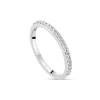 18ct White Gold Full Grain 0.15ct Diamond Half Eternity Ring