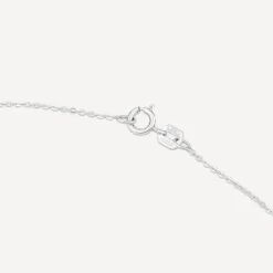 9ct White Gold Infinity Love You Stone Set Pendant (Chain Included)