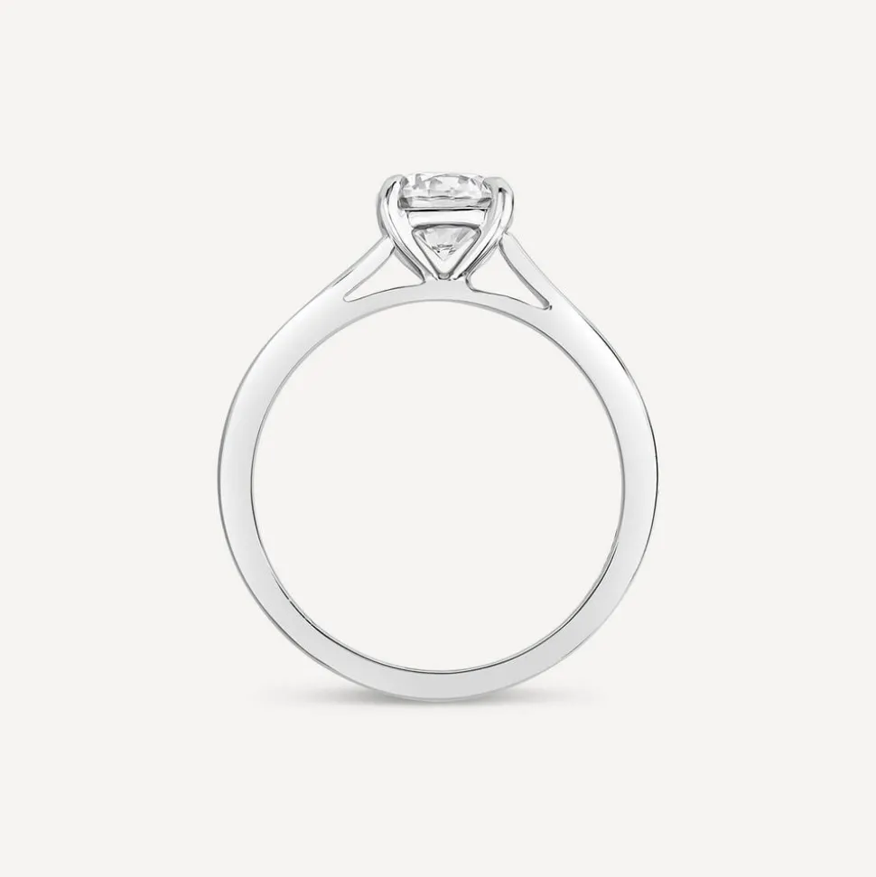 18ct White Gold Lab Grown 1ct Round Brilliant Diamond Engagement Ring
