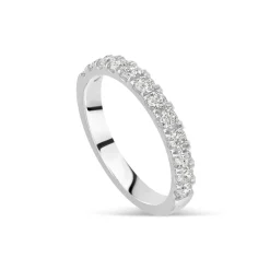 9ct White Gold 2.5mm 0.45ct Diamond Split Claw Wedding Ring