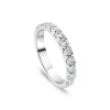 18ct White Gold 3mm 0.70ct Diamond Triangle Claw Wedding Ring