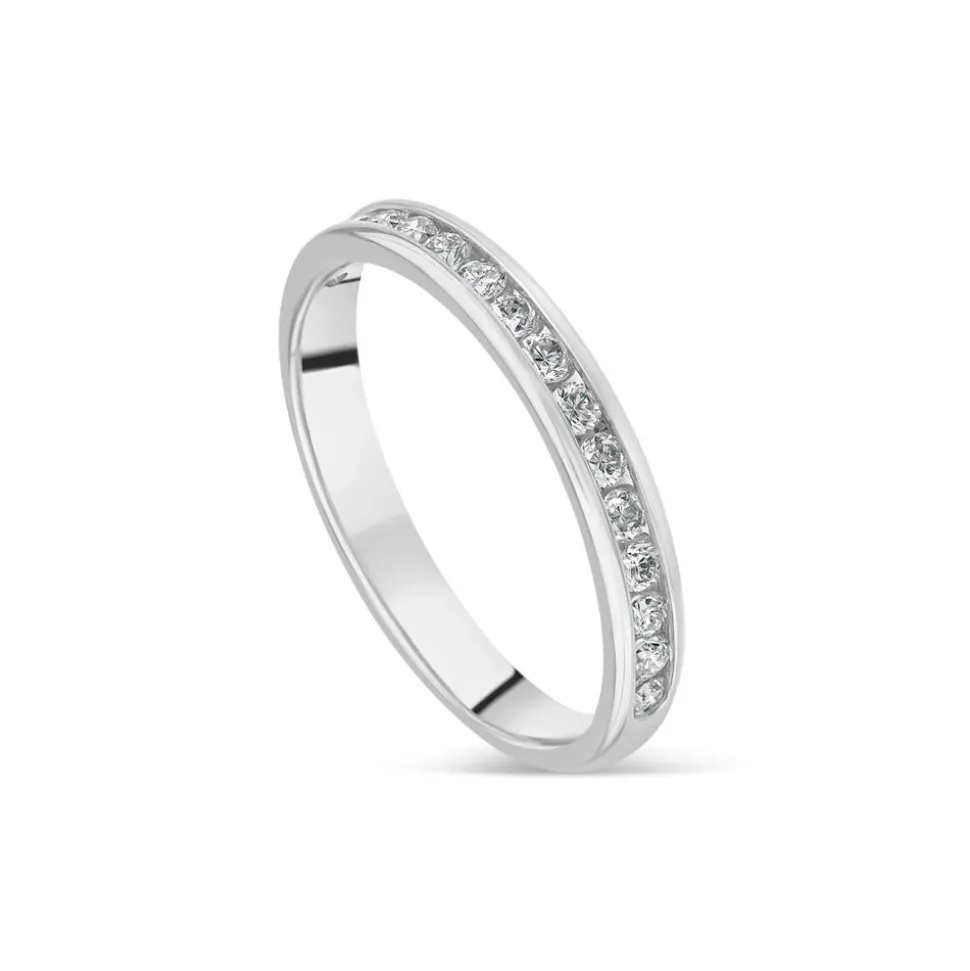 18ct White Gold 3mm 0.35ct Diamond Channel Set Wedding Ring