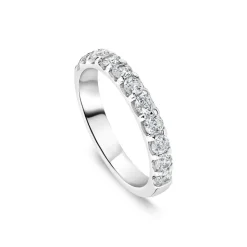 18ct White Gold 3mm 0.75ct Diamond Split Claw Wedding Ring