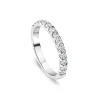9ct White Gold 2.5mm 0.45ct Diamond Triangle Claw Wedding Ring