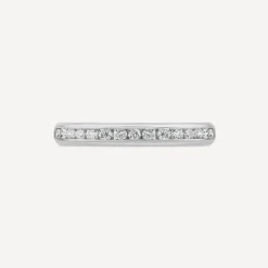 18ct White Gold 2.5mm 0.20ct Diamond Channel Set Wedding Ring