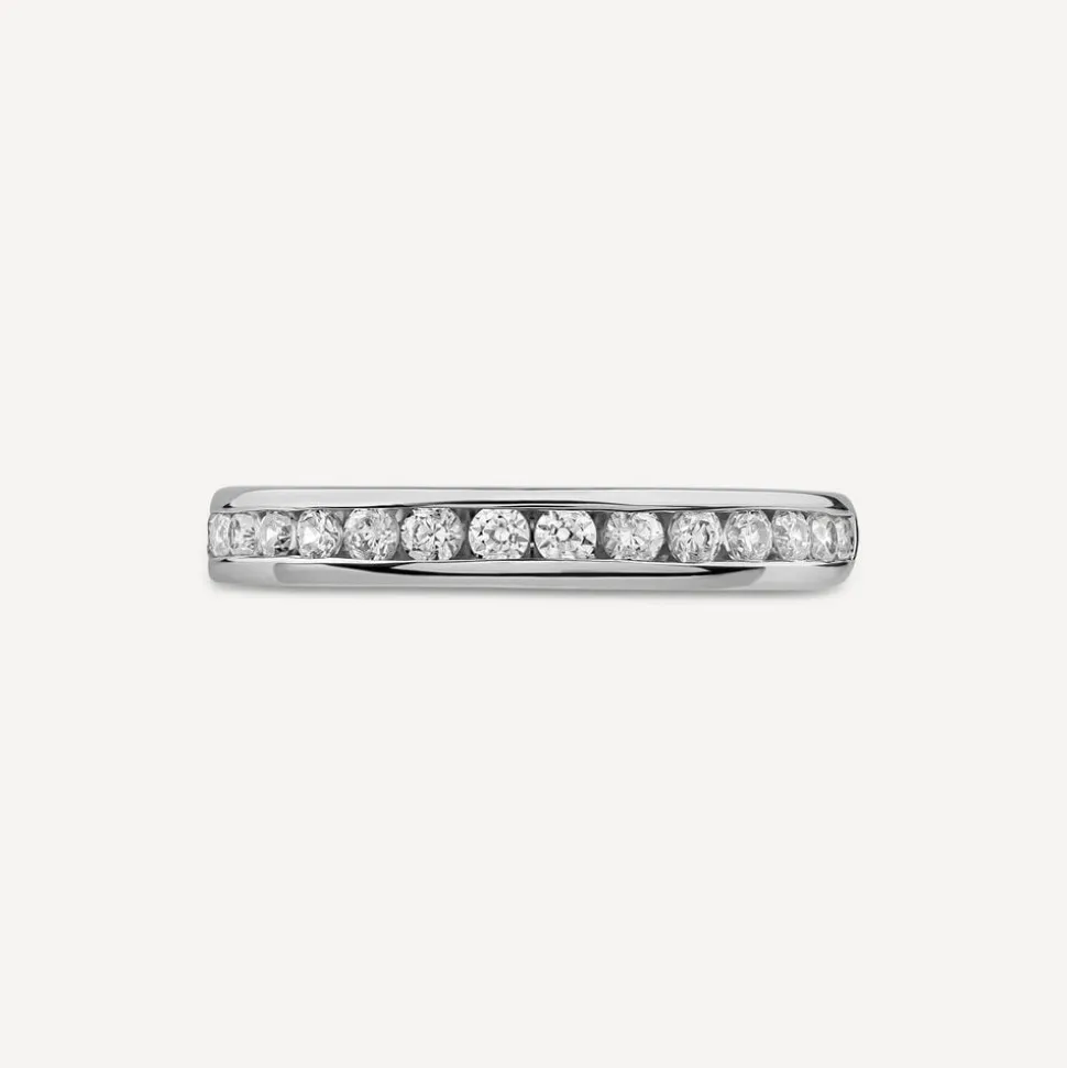 18ct White Gold 3mm 0.35ct Diamond Channel Set Wedding Ring