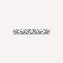 18ct White Gold 2.5mm 0.45ct Diamond Triangle Claw Wedding Ring