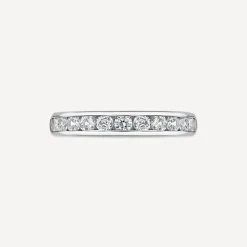 18ct White Gold 3.5mm 0.60ct Diamond Channel Set Wedding Ring