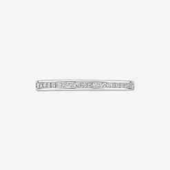18ct White Gold 2mm 0.25ct Diamond Princess Cut Channel Set Wedding Ring