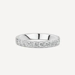 9ct White Gold 2.5mm 0.45ct Diamond Split Claw Wedding Ring