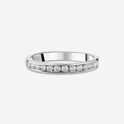 18ct White Gold 3mm 0.35ct Diamond Channel Set Wedding Ring
