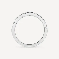 18ct White Gold 3mm 0.70ct Diamond Triangle Claw Wedding Ring
