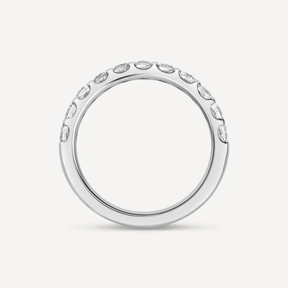 9ct White Gold 3mm 0.75ct Diamond Split Claw Wedding Ring
