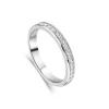 9ct White Gold 2.5mm 0.49ct Princess Cut Diamond Channel Set Wedding Ring