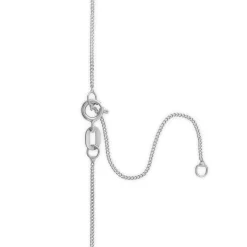 9ct White Gold 5mm Four Claw Cubic Zirconia Set Pendant (Chain Included)