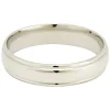 9ct White Gold 5mm Gents Wedding Ring