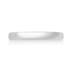 9ct White Gold 3mm Gents Wedding Ring