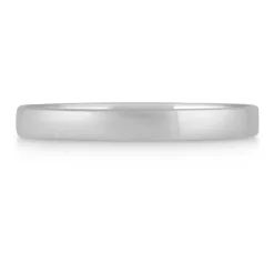 9ct White Gold 2.5mm Plain Flat 2.5mm Wedding Ring