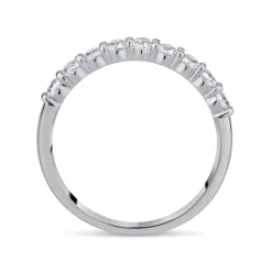 9ct White Gold Nine Stone Cubic Zirconia Eternity Ring