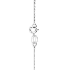 9ct White Gold Oval Freshwater Pearl Cubic Zirconia Round & Pear Top Pendant (Chain Included)