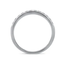 9ct White Gold Pavé Set Cubic Zirconia Eternity Ring