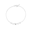 9ct White Gold Polished & Cubic Zirconia Stars Bracelet