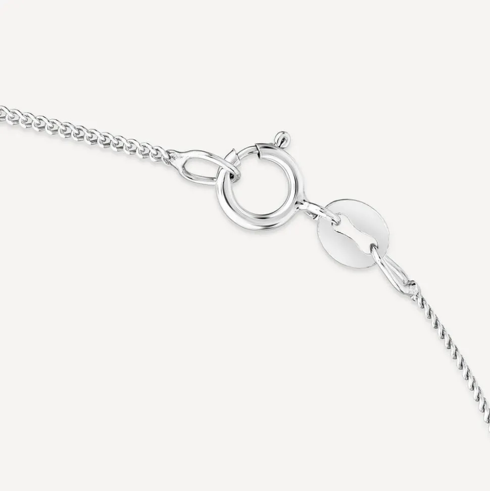 9ct White Gold Sky Blue Topaz Cushion Pendant