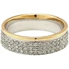 18ct Yellow & White Gold 0.49ct Diamond Row Wedding Ring